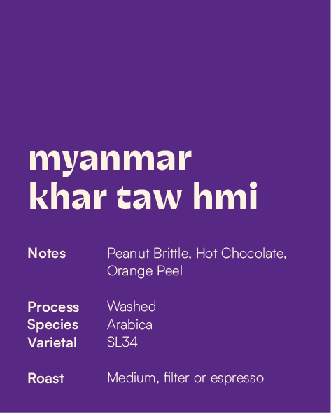 MYANMAR - Khar Taw Hmi SL34 Washed (Filter / Espresso)